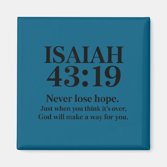 Aimant Isaiah 43_19 Bible Verse Christian Saying  (Devant)
