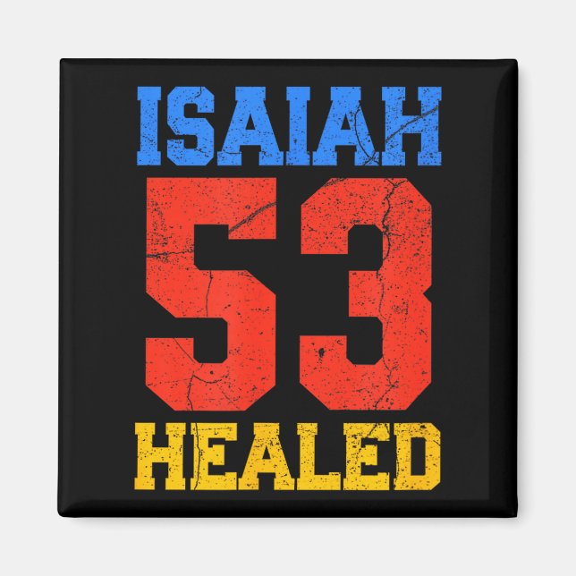 Aimant Isaiah 53 Guéri Inspirant Chrétien  (Devant)