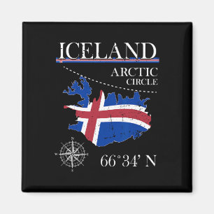 Aimant Islande - Cercle Arctique - Île Polaire Nord Isl