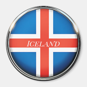 Aimant Islande, drapeau,