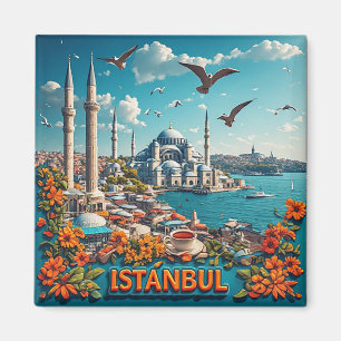 Aimant 🧲 Istanbul Turquie Souvenir de votre voyage 🧲
