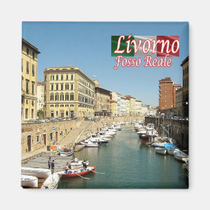 Aimant IT-Italy-Livorno-Fosso Reale et dix-neuvième cent