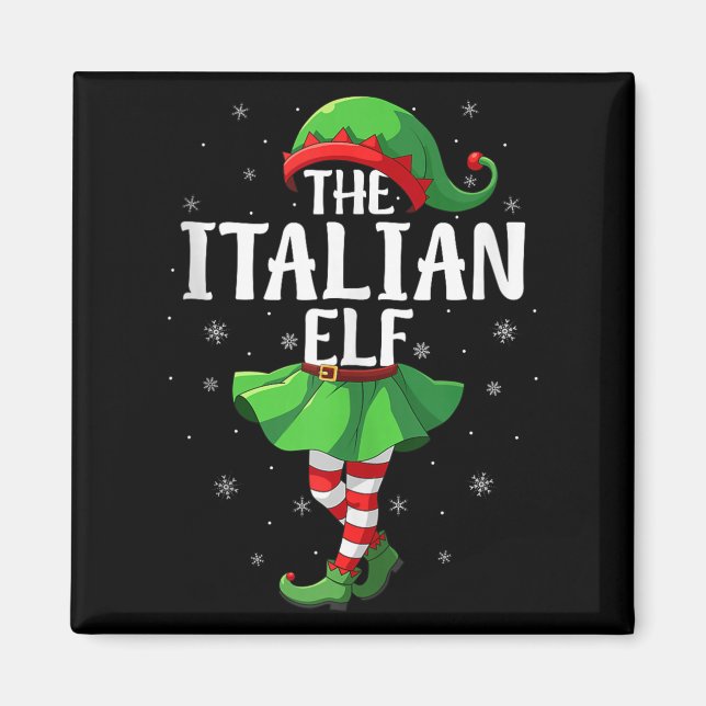 Aimant Italian Elf Christmas Girls Women Elf Squad Xmas F (Devant)