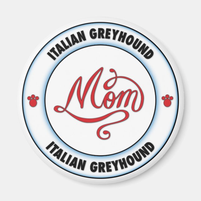 Aimant ITALIAN GREYHOUND maman (Devant)
