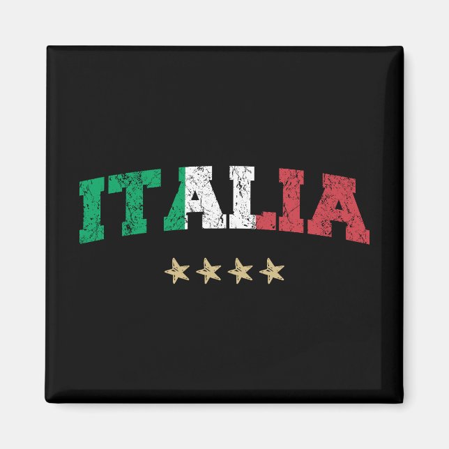Aimant Italie maillot de football Fan drapeau italien (Devant)
