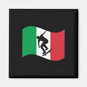 Aimant Italie Planche à roulettes Graphique Drapeau Natio