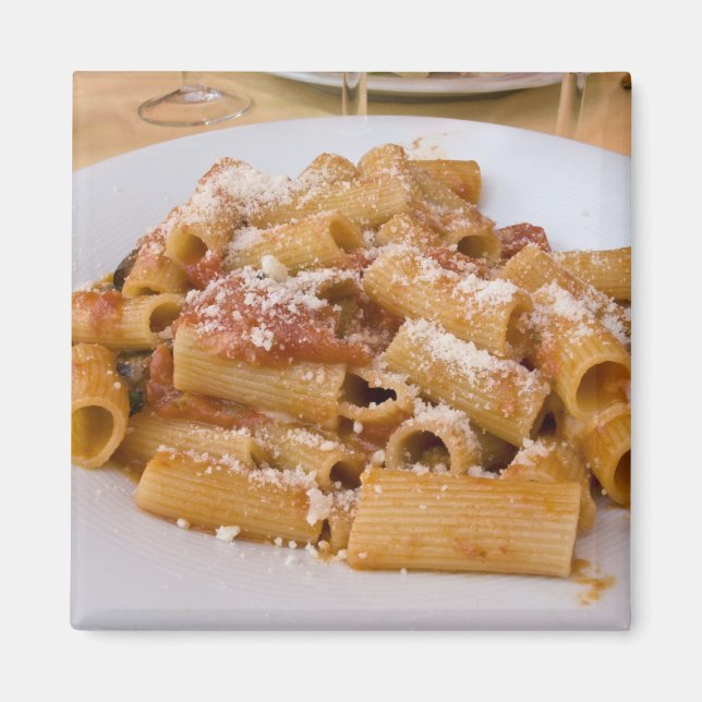 Aimant Italie, Positano. Assiette de rigatoni. (Devant)