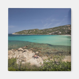Aimant Italie, Sardaigne, Baja Sardaigne. Plage de la sta