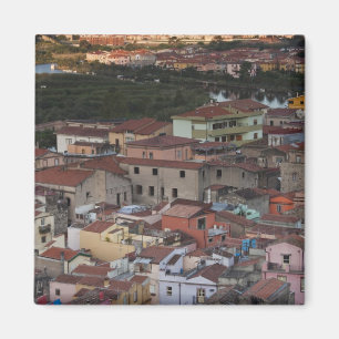 Aimant Italie, Sardaigne, Bosa. Vue sur la ville depuis C