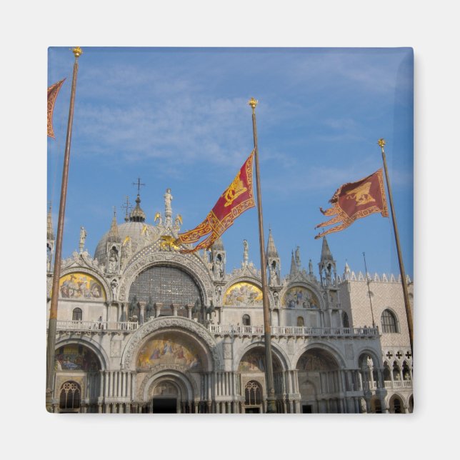 Aimant Italie, Venise, Basilique Saint-Marc sur la place  (Devant)