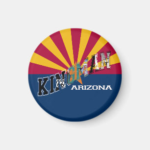Aimant Itinéraire 66 de drapeau de Kingman Arizona