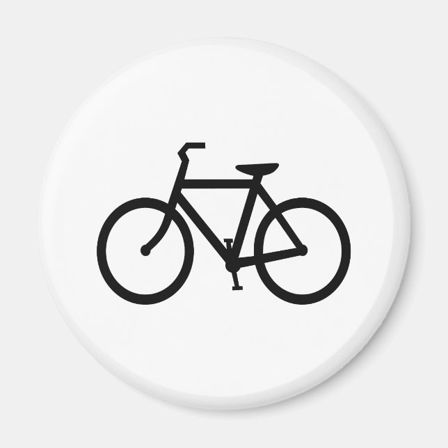 Aimant Itinéraire vélo noir (Devant)