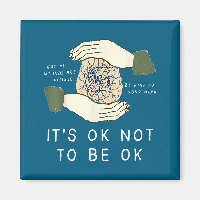 Aimant Its Ok To Not Be Ok Suicide Prevention Awareness B (Devant)