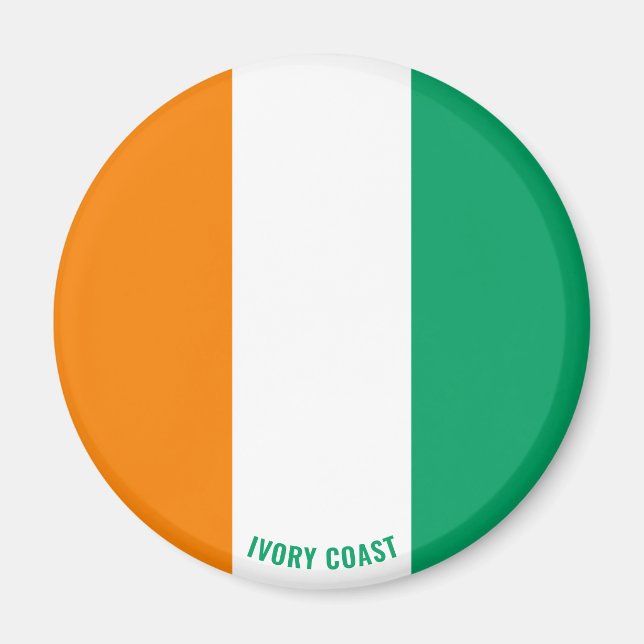 Aimant Ivory Coast Flag Charming Patriotic (Devant)