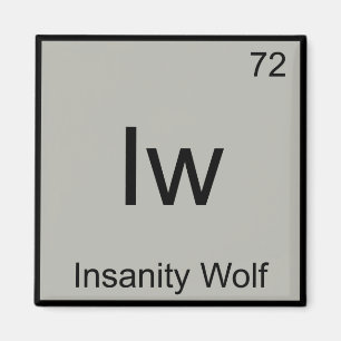 Aimant Iw - Insanity Wolf Chimie Élément Symbole T