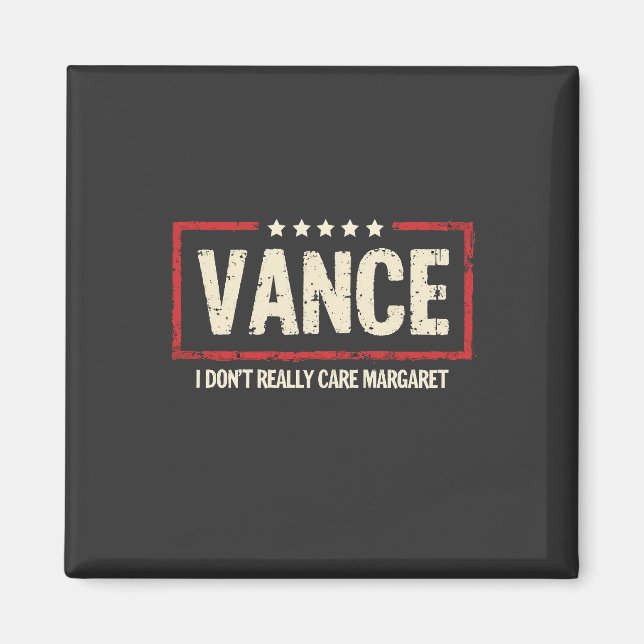 Aimant J. D Vance Mème drôle Je ne m'intéresse pas vraime (Devant)