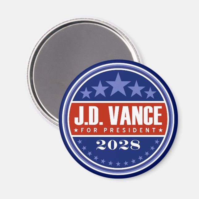 Aimant J.D. Vance Président 2028 (Recto/Verso)