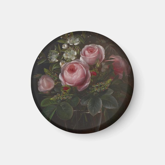 Aimant J.L. Jensen - Roses et Anémones en arbre dans un.. (Devant)