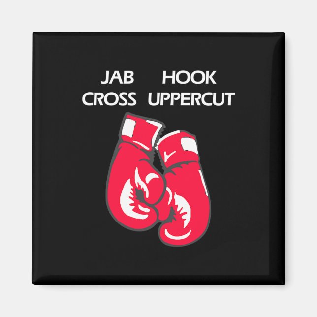 Aimant Jab Hook Cross Uppercut Arts Martiaux Boxe  (Devant)