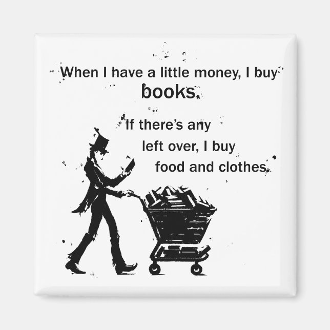 Aimant J'achète des livres (Devant)