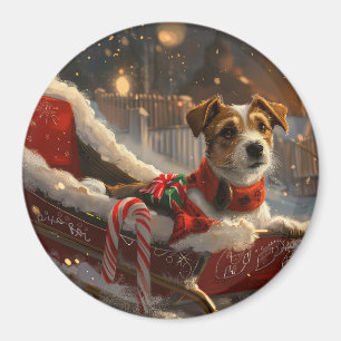 Aimant Jack Russell Chien Festive de Noël