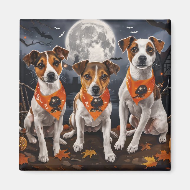 Aimant Jack Russell Halloween Épouvantable (Devant)