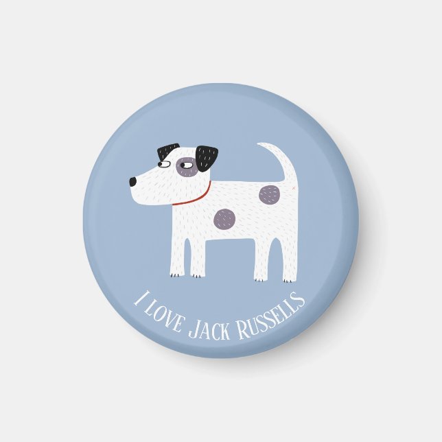 Aimant Jack Russell Terrier Dog Custom Text (Devant)