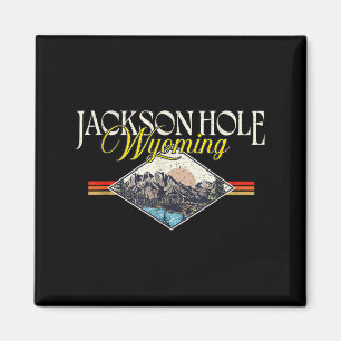 Aimant Jackson Hole Wyoming Grand Teton Montagnes Vintage