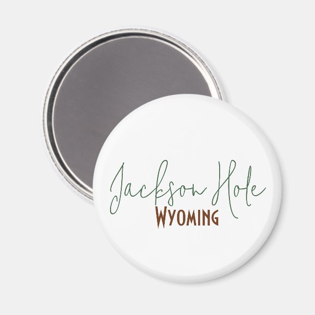 Aimant Jackson Hole, Wyoming Souvenir de Voyage (Recto/Verso)