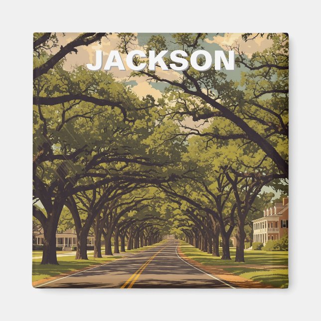 Aimant Jackson Mississippi Travel (Devant)