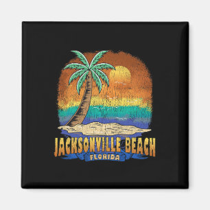 Aimant Jacksonville Beach Floride Vintage Souv Distressed