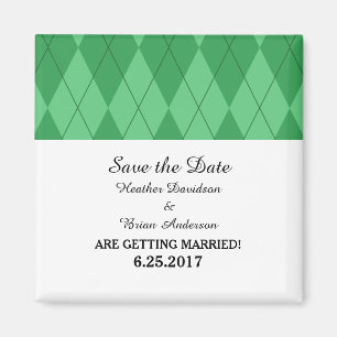 Aimant Jacquard vert Enregistrer l'aimant de date