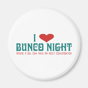 Aimant j'adore bunco night