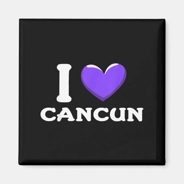 Aimant J'adore Cancun Mexique _1 (Devant)