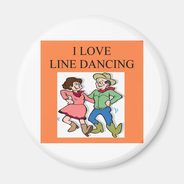 Aimant j'adore danser sur la ligne (Devant)
