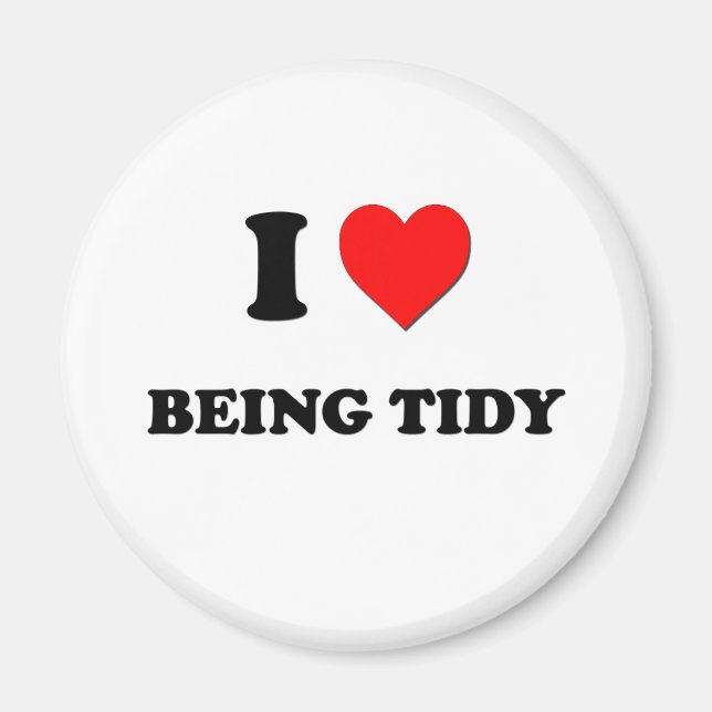 Aimant J'adore Être Tidy (Devant)