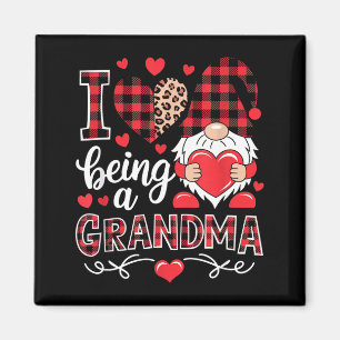 Aimant J'adore être une grand-mère gnome famille appariée