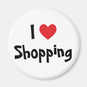 Aimant J'adore faire du shopping