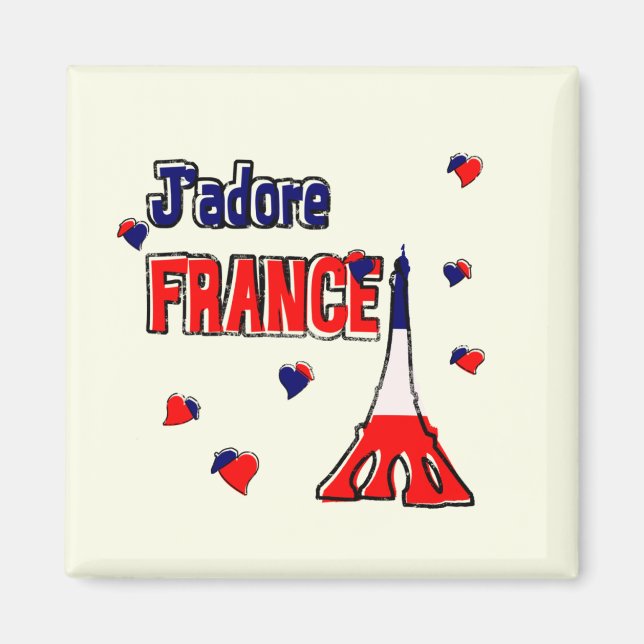 Aimant J'Adore France (Devant)