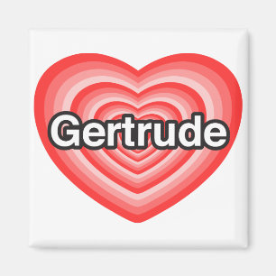 Aimant J'adore Gertrude. Je t'aime Gertrude. Cœur