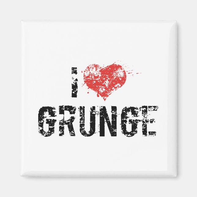 Aimant J'adore Grunge (Devant)