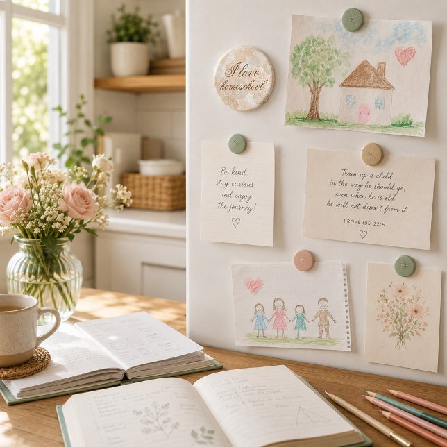 Aimant J'adore la Fleur Homeschool (Créateur téléchargé)
