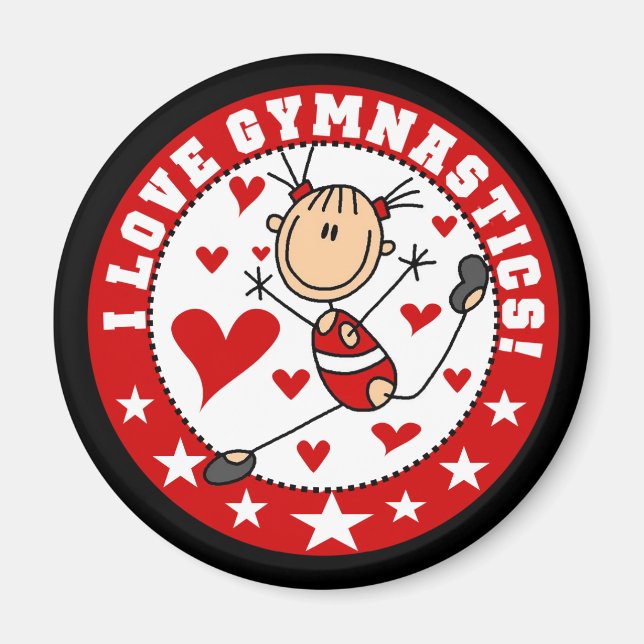 Aimant J'adore la gymnastique (Devant)