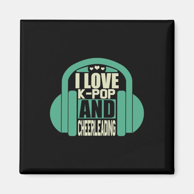 Aimant J'adore la K-pop et les cheerleaders  (Devant)