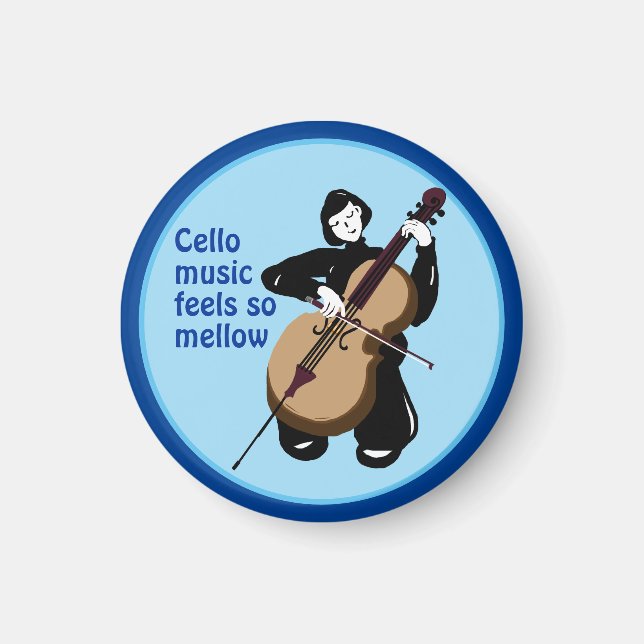 Aimant j'adore la musique de violoncelle (Devant)