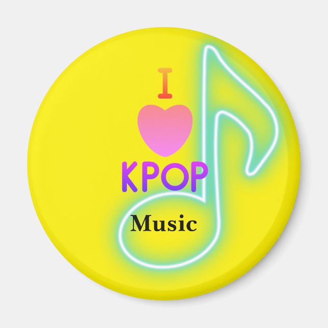 Aimant J'adore la musique K-pop (Devant)