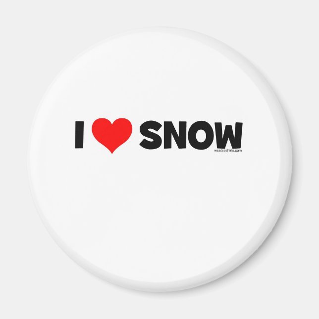 Aimant J'adore la neige (Devant)