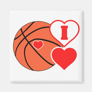 Aimant J'adore le basket-ball
