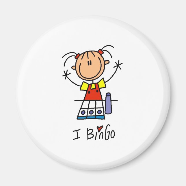 Aimant J'adore le Bingo (Devant)