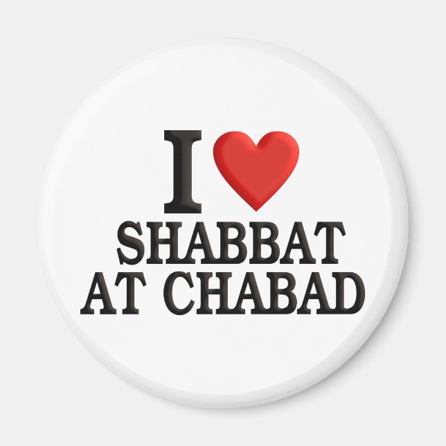 Aimant J'adore le Chabbat à Chabad (Devant)